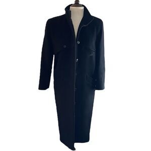 harré benard BENABB HELTZMAN woman’s Black Wool Coat | petite | vintage